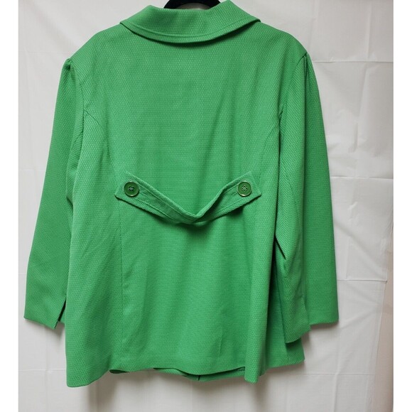 Dialogue Women’s 2X Swing Preppy Pea Coat Kelly Green Fully Lined NWT - Picture 2 of 14